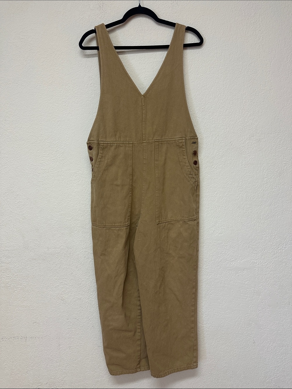 Alex Mill Women’s Tan Cotton Utility Overalls Jumpsuit size S